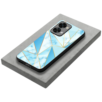 French Marble stylish phone case for oneplus nord 2t | glossy glass and slim fit