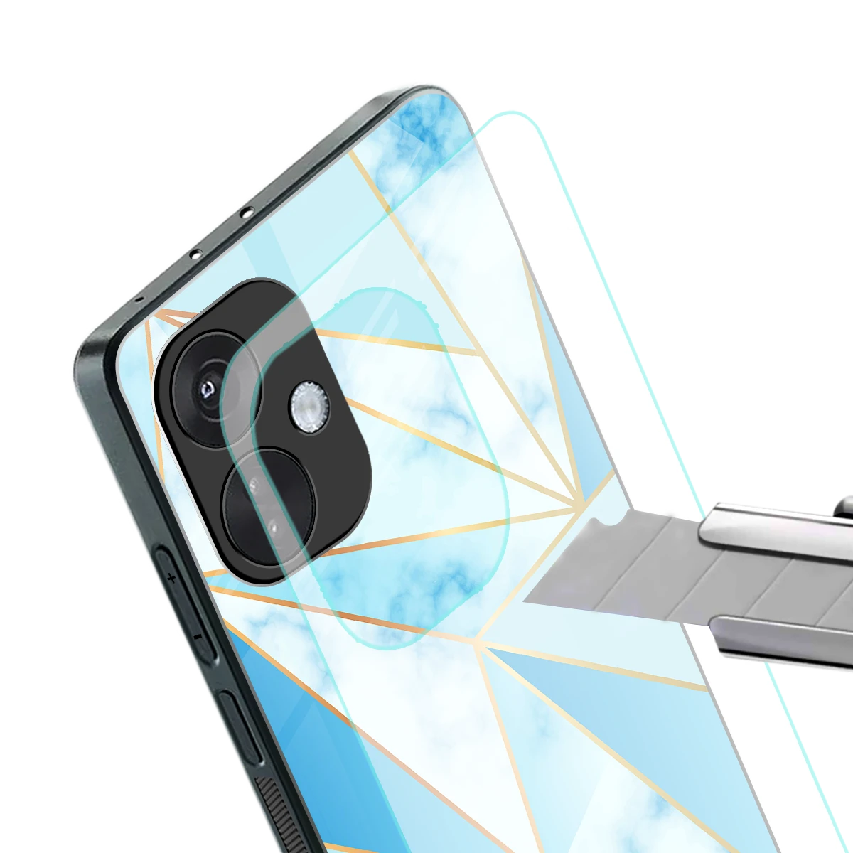 French Marble stylish phone case for oneplus nord ce 3 | glossy glass and slim fit