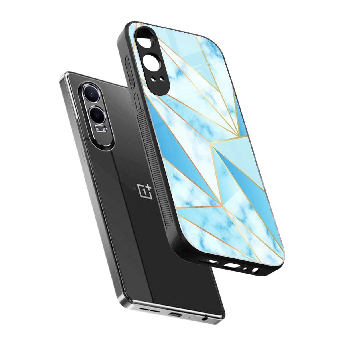 French Marble sleek oneplus nord ce 4 lite cover with tempered glass back and TPU edges