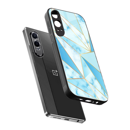 French Marble sleek oneplus nord ce 4 lite cover with tempered glass back and TPU edges