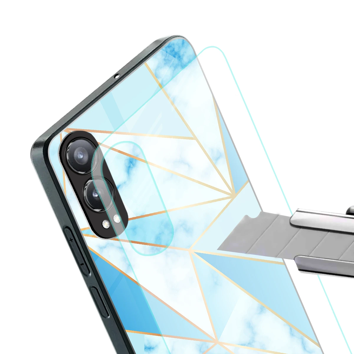 French Marble stylish phone case for oneplus nord ce 4 lite | glossy glass and slim fit