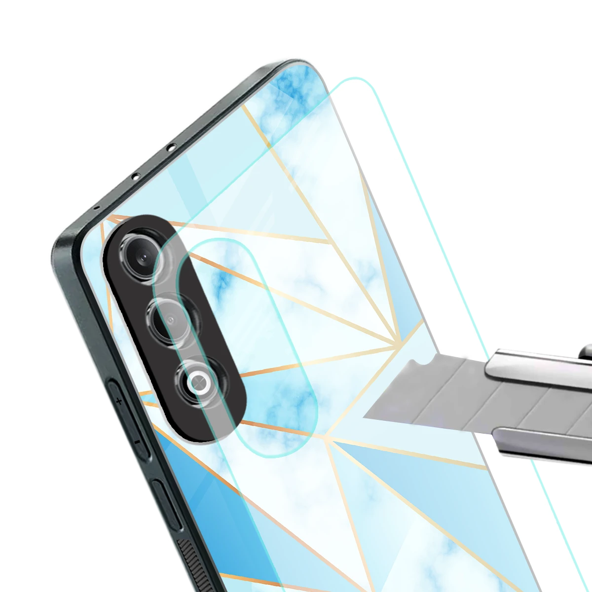 French Marble stylish phone case for oneplus nord ce 4 | glossy glass and slim fit