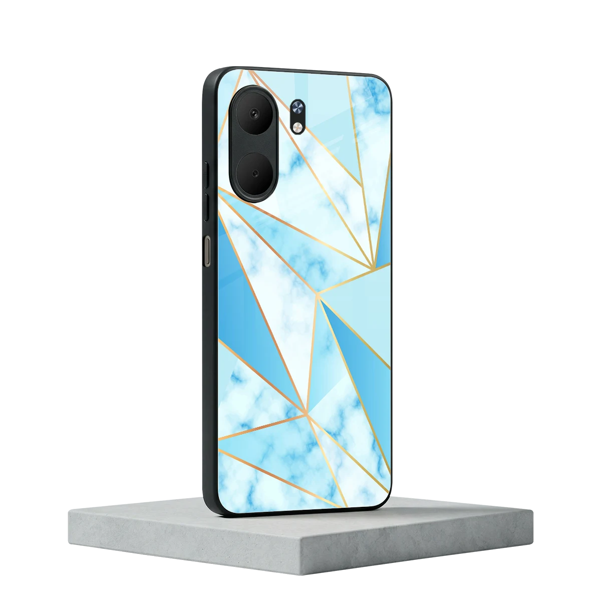 French Marble oppo a5x 5g mobile cover | shockproof glass phone case