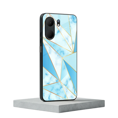 French Marble oppo a5x 5g mobile cover | shockproof glass phone case