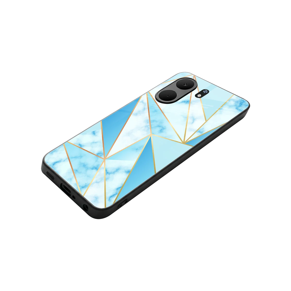 French Marble stylish phone case for oppo a5x 5g | glossy glass and slim fit