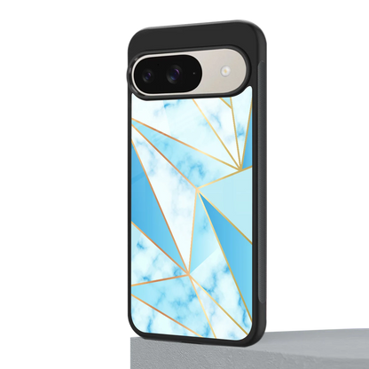 French Marble google pixel 9 mobile cover | shockproof glass phone case