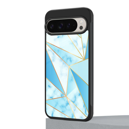 French Marble google pixel 9 pro mobile cover | shockproof glass phone case