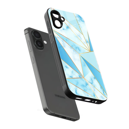 French Marble sleek samsung galaxy a06 5g cover with tempered glass back and TPU edges