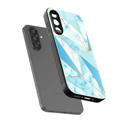 French Marble sleek samsung galaxy a36 5g cover with tempered glass back and TPU edges