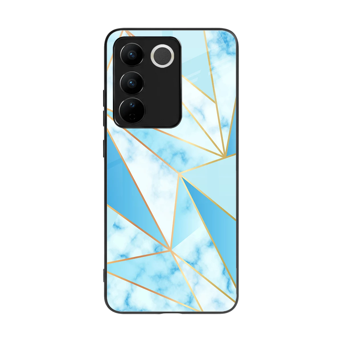 French Marble back phone cover | glass case for vivo v27 5g