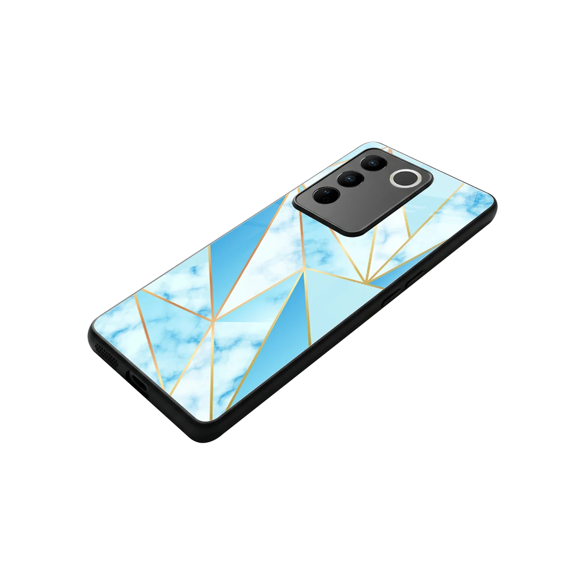 French Marble stylish phone case for vivo v27 5g | glossy glass and slim fit