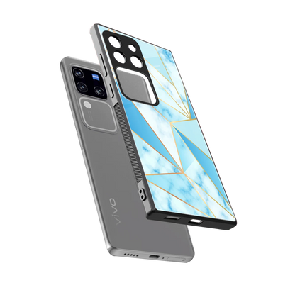 French Marble sleekvivo v30 pro cover with tempered glass back and TPU edges