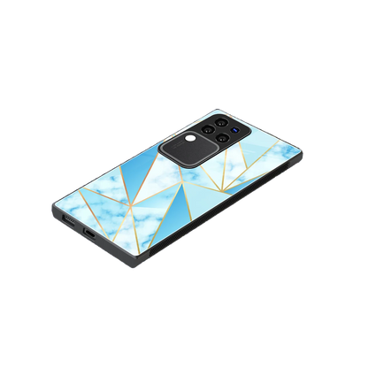 French Marble stylish phone case forvivo v30 pro | glossy glass and slim fit