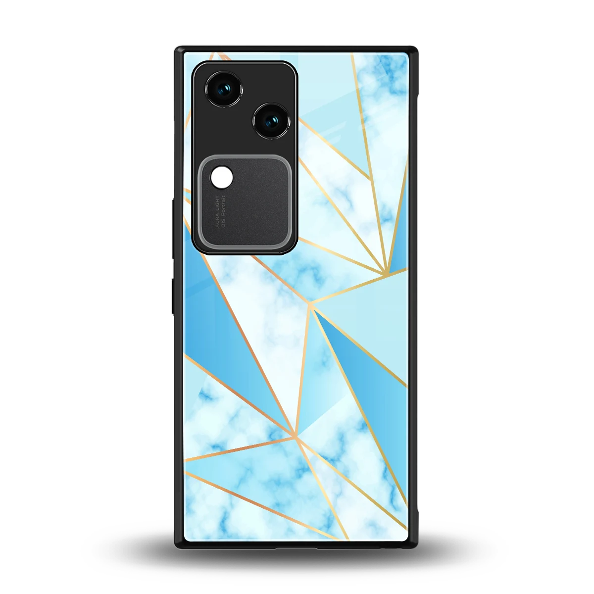 French Marble back phone cover | glass case for vivo v30