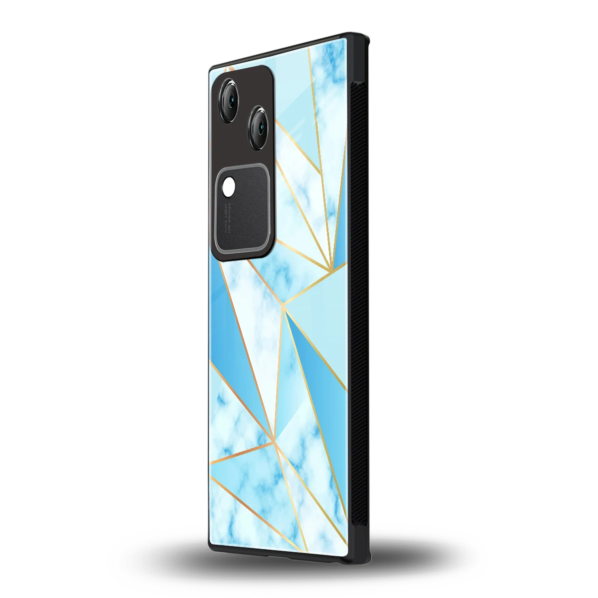 French Marble vivo v30 mobile cover | shockproof glass phone case
