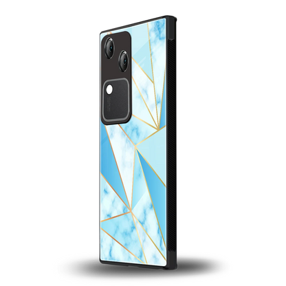 French Marble vivo v30 mobile cover | shockproof glass phone case