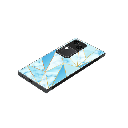 French Marble stylish phone case for vivo v30 | glossy glass and slim fit