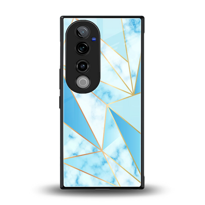 French Marble back phone cover | glass case for vivo v40 pro