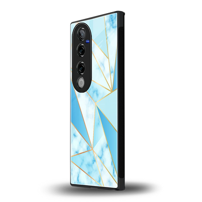 French Marble vivo v40 pro mobile cover | shockproof glass phone case