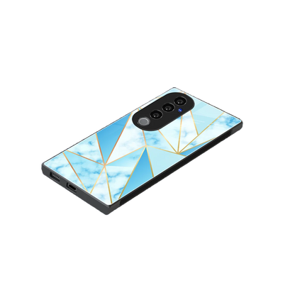 French Marble stylish phone case for vivo v40 pro | glossy glass and slim fit