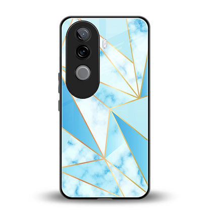 French Marble back phone cover | glass case for vivo v40e