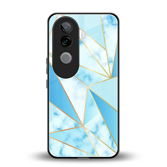 French Marble back phone cover | glass case for vivo v40e