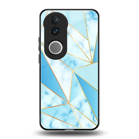 French Marble back phone cover | glass case for vivo v50