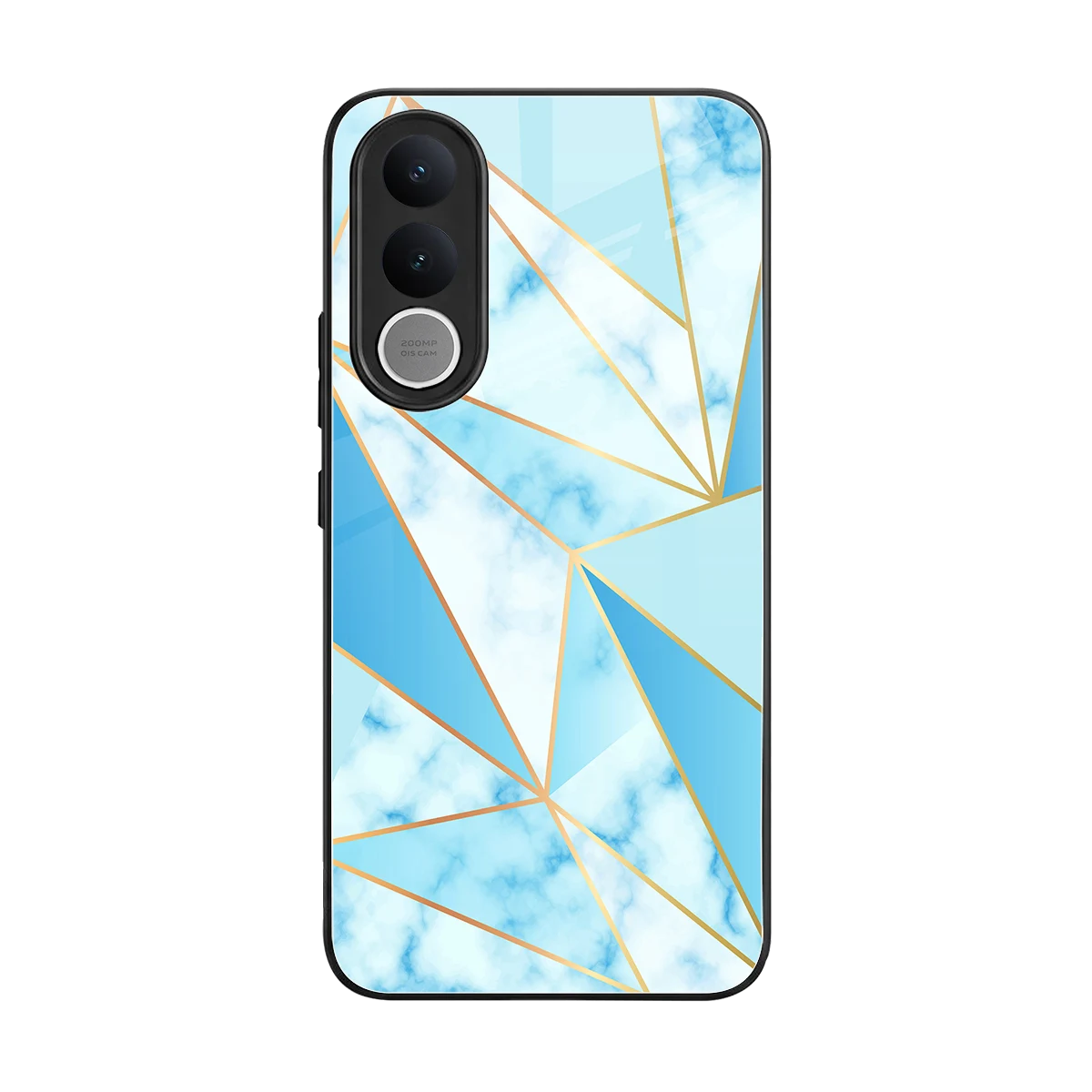 French Marble back phone cover | glass case for vivo v70 fe