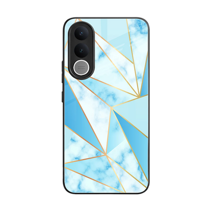 French Marble back phone cover | glass case for vivo v70 fe