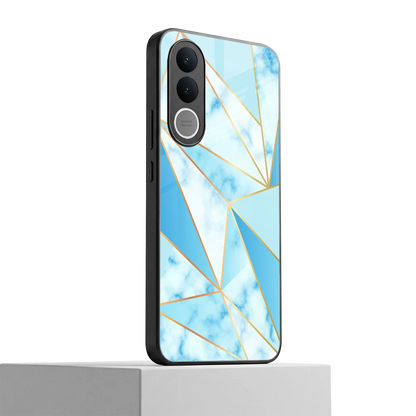 French Marble vivo v70 fe mobile cover | shockproof glass phone case