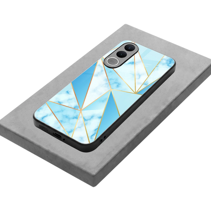 French Marble stylish phone case for vivo v70 fe | glossy glass and slim fit