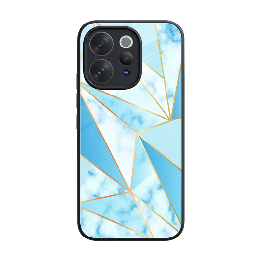 French Marble back phone cover | glass case for vivo v70