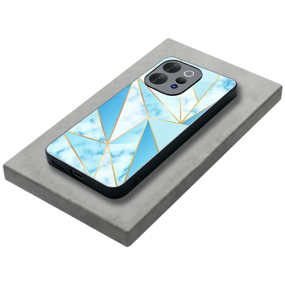 French Marble stylish phone case for vivo v70 | glossy glass and slim fit