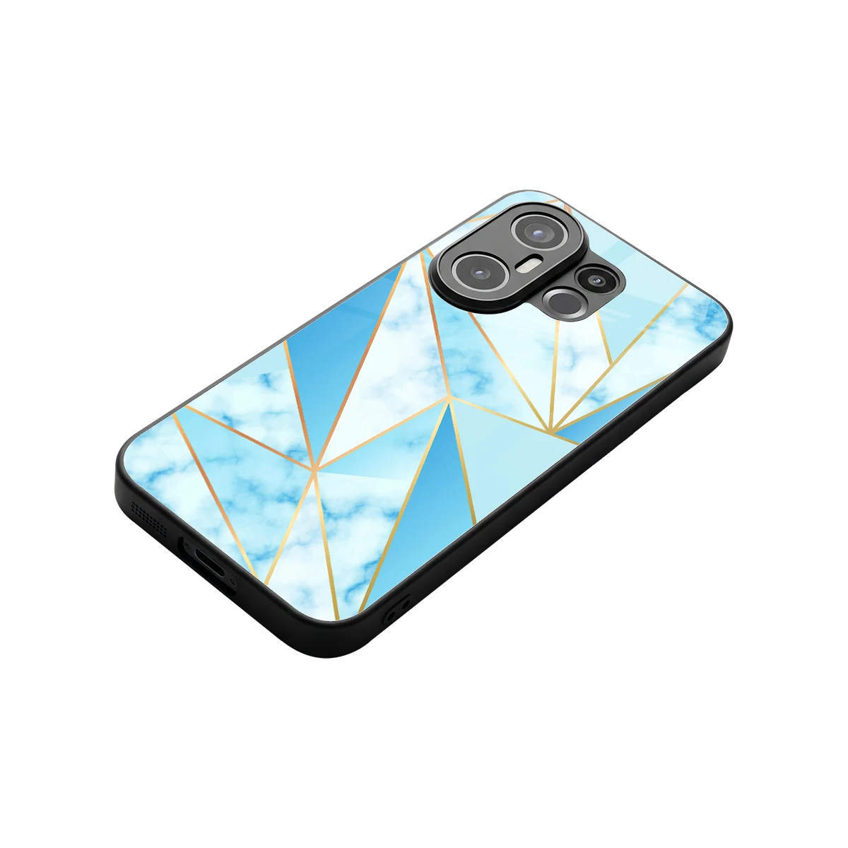 French Marble stylish phone case for vivo x200 fe | glossy glass and slim fit