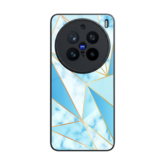 French Marble back phone cover | glass case for vivo x200 pro