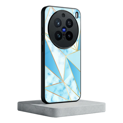 French Marble vivo x200 pro mobile cover | shockproof glass phone case