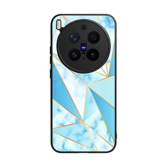 French Marble back phone cover | glass case for vivo x300 pro