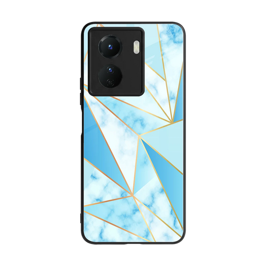 French Marble back phone cover | glass case for vivo y16