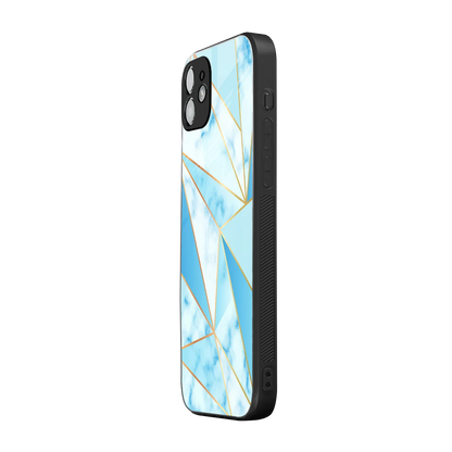 French Marble iphone 11 mobile cover | shockproof glass phone case