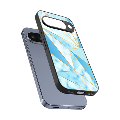 French Marble sleek google pixel 10 cover with tempered glass back and TPU edges