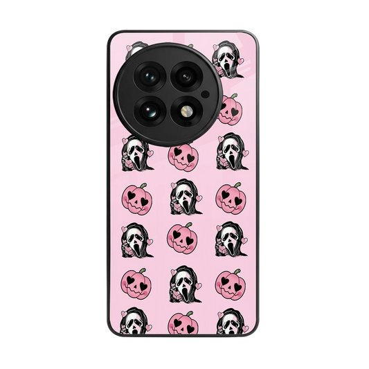 Friendly Ghost back phone cover | glass case for oneplus 13