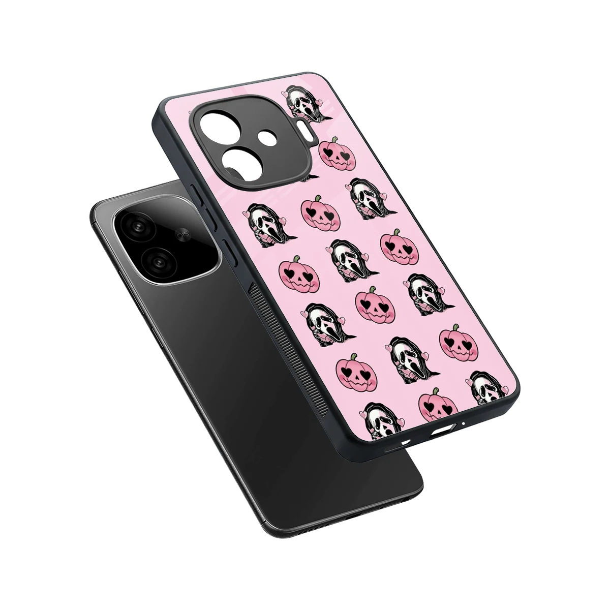Friendly Ghost sleek iqoo neo 10r 5g cover with tempered glass back and TPU edges