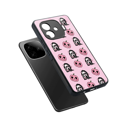 Friendly Ghost sleek iqoo neo 10r 5g cover with tempered glass back and TPU edges