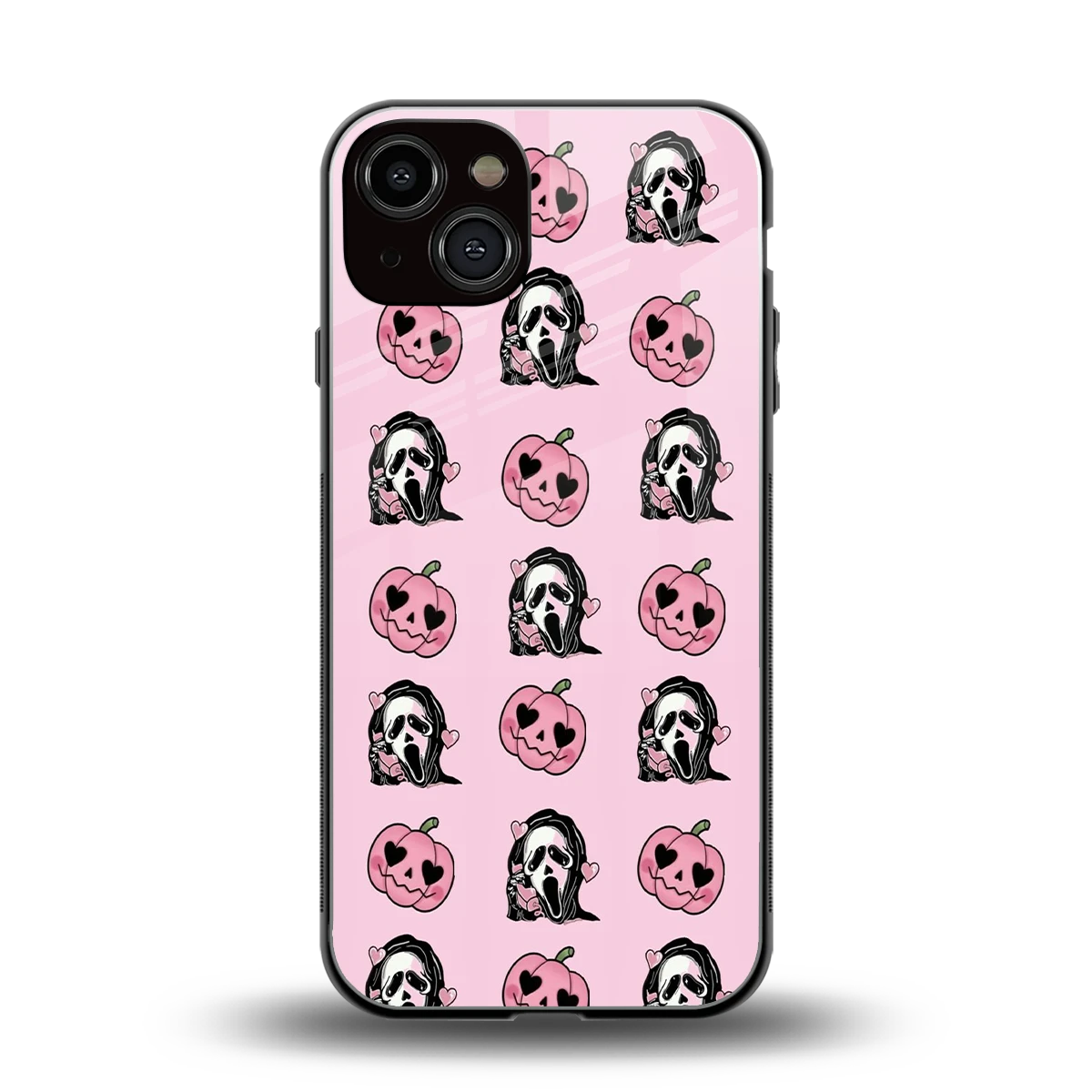 Friendly Ghost back phone cover | glass case for iphone 13