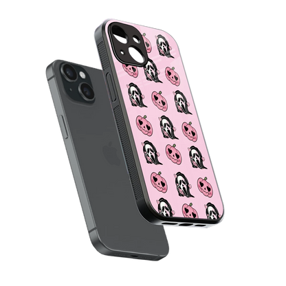 Friendly Ghost sleek iphone 13 cover with tempered glass back and TPU edges