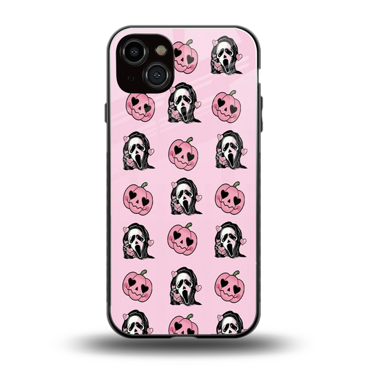 Friendly Ghost back phone cover | glass case for iphone 14 plus