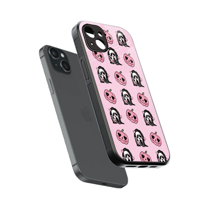 Friendly Ghost sleek iphone 14 plus cover with tempered glass back and TPU edges