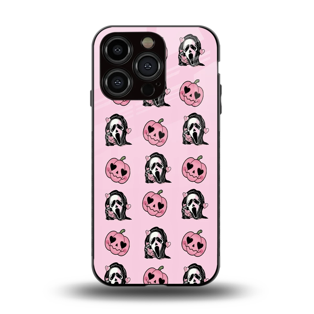 Friendly Ghost back phone cover | glass case for iphone 15 pro