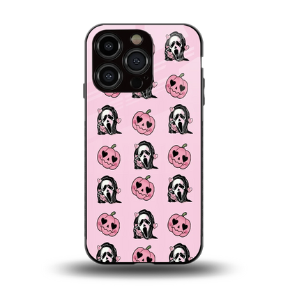 Friendly Ghost back phone cover | glass case for iphone 15 pro