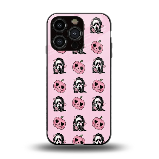 Friendly Ghost back phone cover | glass case for iphone 15 pro